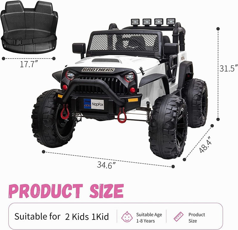 Load image into Gallery viewer, 12V Battery Powered Electric Ride On Car with 2 Seats - Perfect for Kids 48.4 Large
