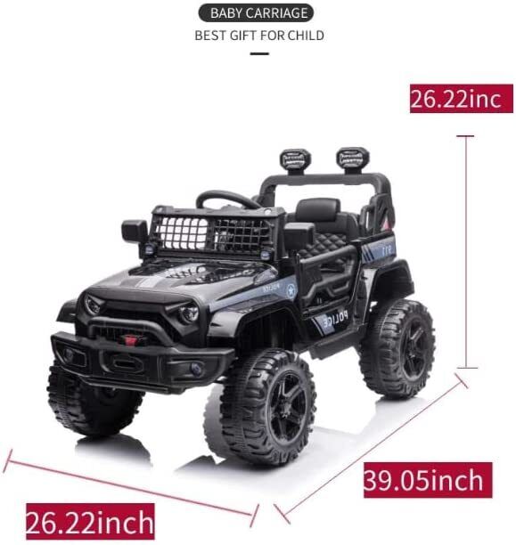 Load image into Gallery viewer, 12V Battery Powered Electric Ride-On Truck with Remote Control and 3 Speeds for Kids
