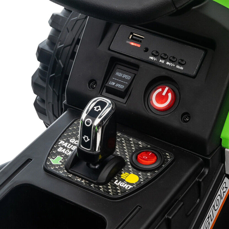 Load image into Gallery viewer, 12V Battery Powered Electric Tractor Toy with Remote Control and Trailer Attachment
