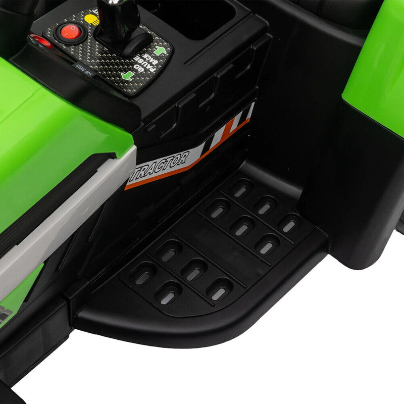 Load image into Gallery viewer, 12V Battery Powered Electric Tractor Toy with Remote Control and Trailer Attachment
