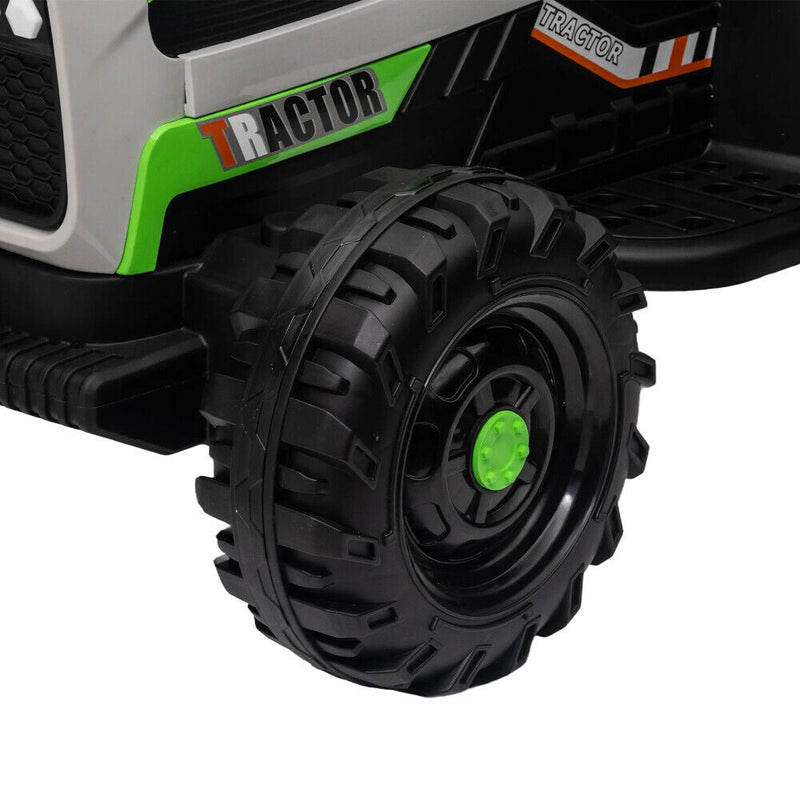 Load image into Gallery viewer, 12V Battery Powered Electric Tractor Toy with Remote Control and Trailer Attachment
