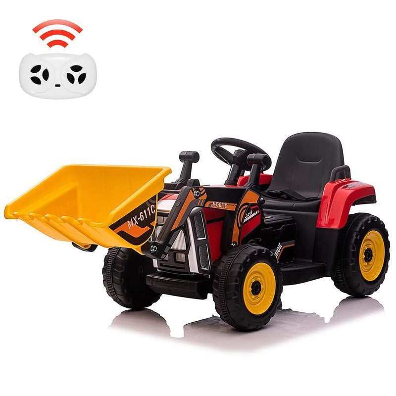 Load image into Gallery viewer, 12V Battery-Powered Excavator Ride-On Toy with Music, Headlights, and Tractor Design - Perfect Gift for Kids
