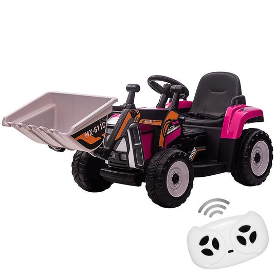 12V Battery-Powered Excavator Ride-On Toy with Music, Headlights, and Tractor Design - Perfect Gift for Kids