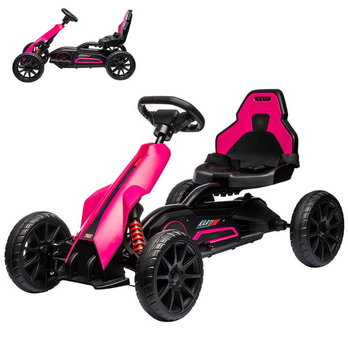 Adjustable Seat 4-Wheel Pedal Go Kart for Kids with Safety Belt