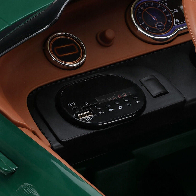 Load image into Gallery viewer, 12V Battery Powered Green Bentley Style Electric Toy Car with Remote Control for Kids
