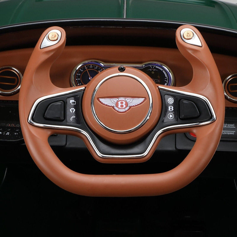 Load image into Gallery viewer, 12V Battery Powered Green Bentley Style Electric Toy Car with Remote Control for Kids
