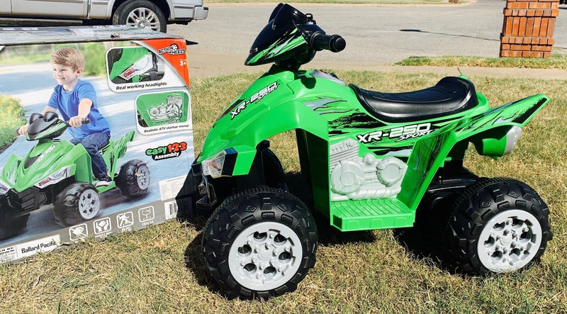 Load image into Gallery viewer, 12V Battery-Powered Kids ATV with Realistic Sounds and Lights - Green
