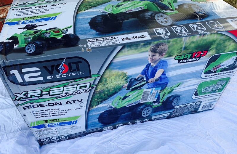 Load image into Gallery viewer, 12V Battery-Powered Kids ATV with Realistic Sounds and Lights - Green
