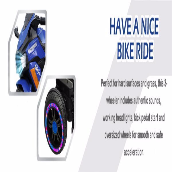 Load image into Gallery viewer, 12V Battery Powered Kids Electric Motorbike with LED Light and Ride-On Motorcycle Design
