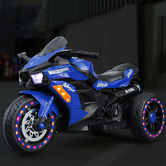 12V Battery Powered Kids Electric Motorbike with LED Light and Ride-On Motorcycle Design