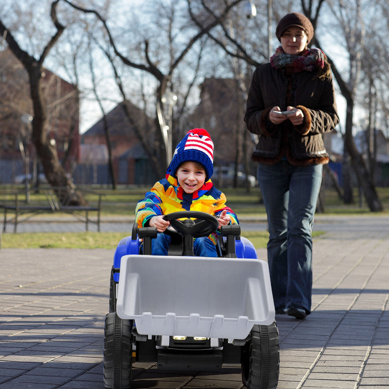 Load image into Gallery viewer, 12V Battery Powered Kids Excavator with Adjustable Arm - Blue
