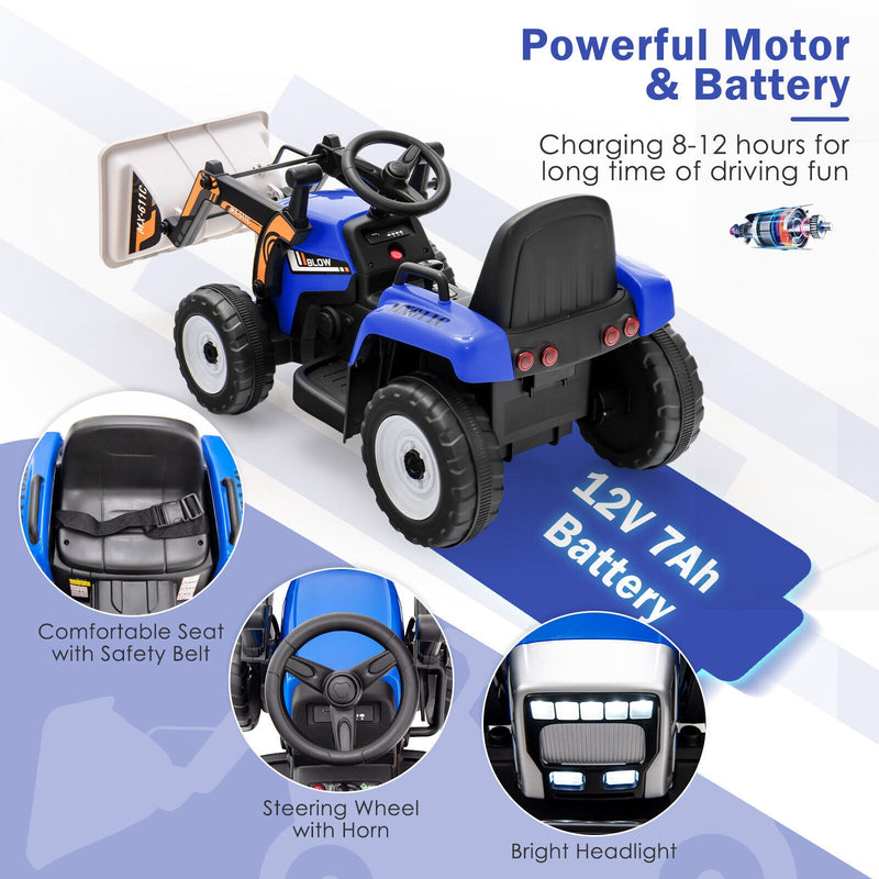 Load image into Gallery viewer, 12V Battery Powered Kids Excavator with Adjustable Arm - Blue
