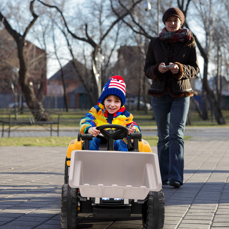 Load image into Gallery viewer, 12V Battery Powered Kids Excavator with Adjustable Arm - Yellow
