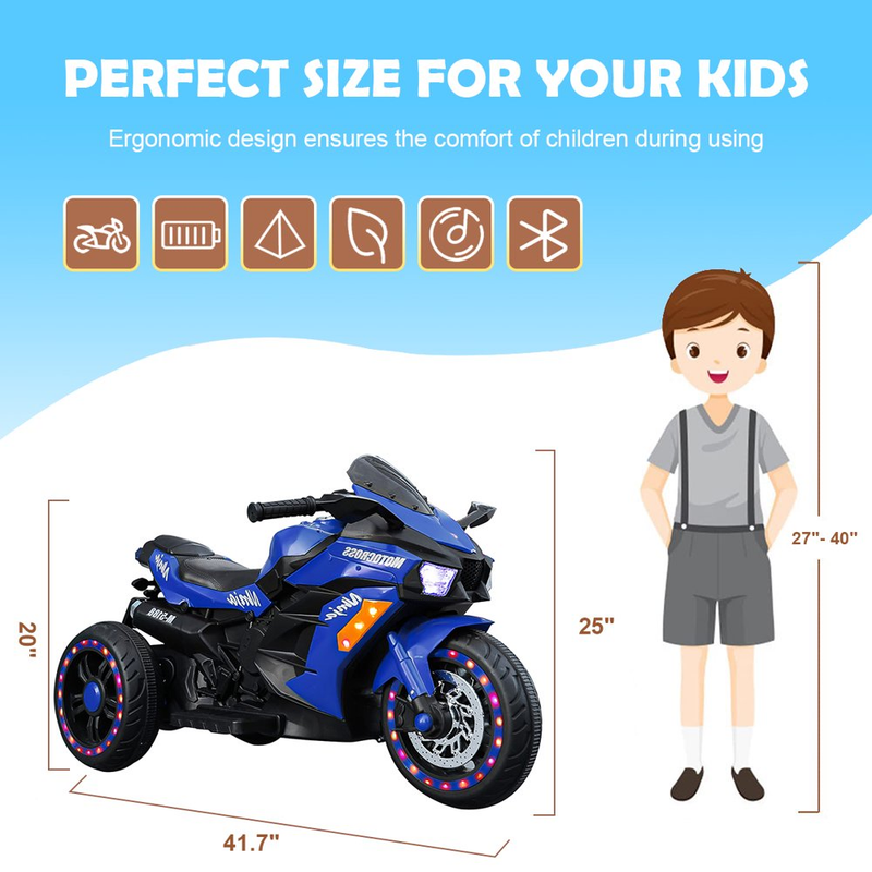 Load image into Gallery viewer, 12V Battery Powered Kids&#39; Motorcycle Ride-On Toy
