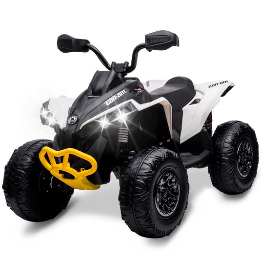 12V Battery Powered Kids Ride On Quad ATV Toy with LED Headlights
