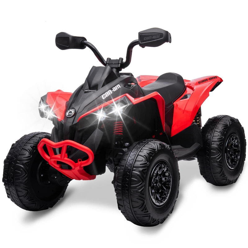 Load image into Gallery viewer, 12V Battery Powered Kids Ride On Quad ATV Toy with LED Headlights
