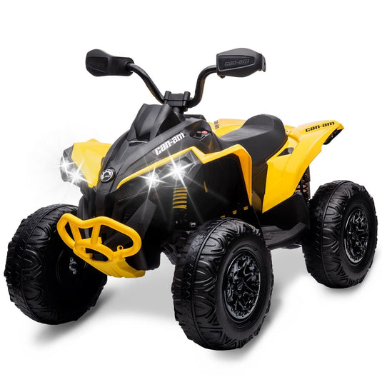 12V Battery Powered Kids Ride On Quad ATV Toy with LED Headlights