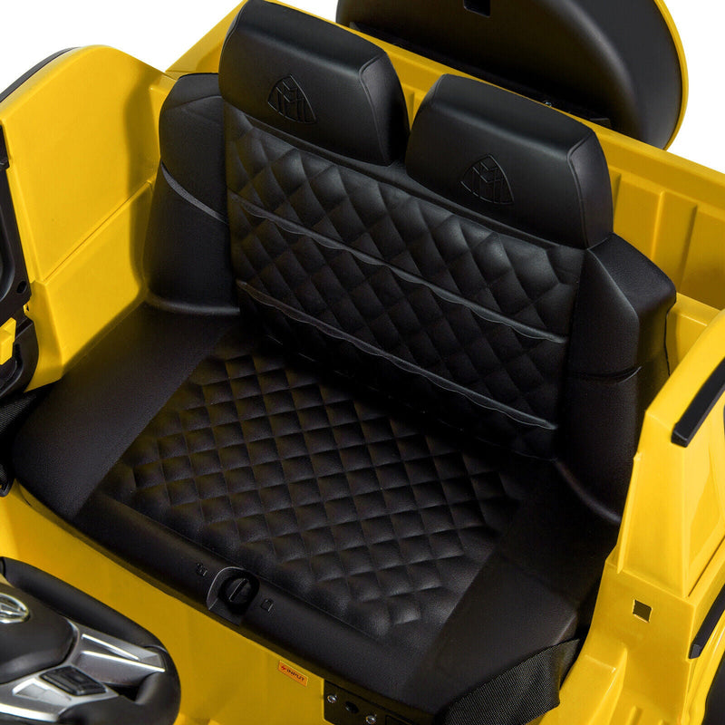 Load image into Gallery viewer, Mercedes-Benz Truck 12V Battery Ride On Car for Kids with 3 Speeds, LED Lights, Music, and Remote Control - Yellow
