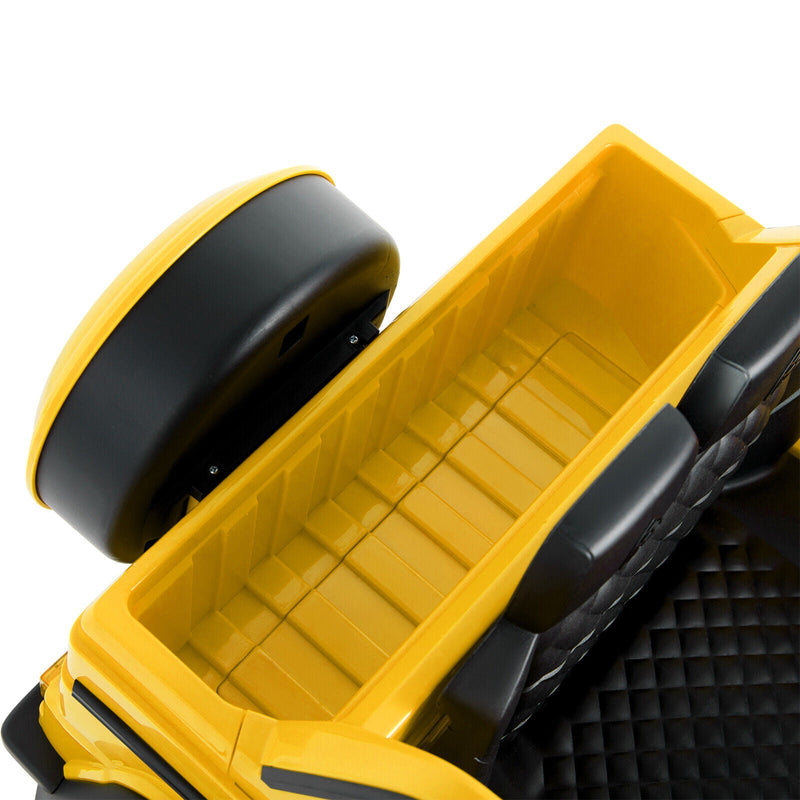 Load image into Gallery viewer, Mercedes-Benz Truck 12V Battery Ride On Car for Kids with 3 Speeds, LED Lights, Music, and Remote Control - Yellow
