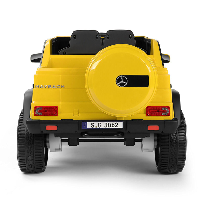 Load image into Gallery viewer, Mercedes-Benz Truck 12V Battery Ride On Car for Kids with 3 Speeds, LED Lights, Music, and Remote Control - Yellow
