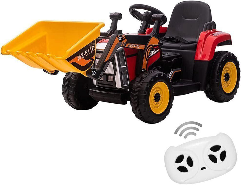 Load image into Gallery viewer, 12V Battery-Powered Ride-On Excavator with Remote Control and Bucket for Kids
