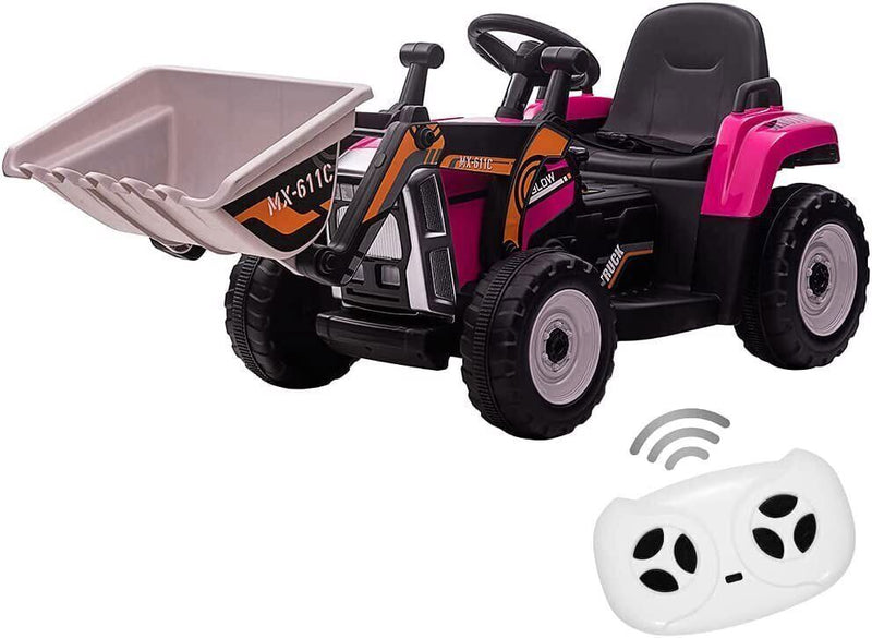 Load image into Gallery viewer, 12V Battery-Powered Ride-On Excavator with Remote Control and Bucket for Kids
