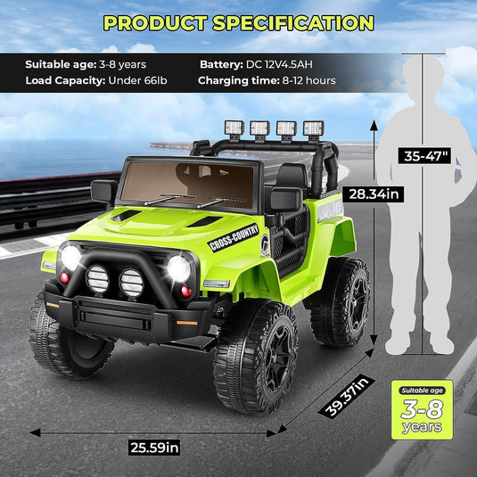 12V Battery Powered Electric Ride-On Truck for Kids with Remote Control