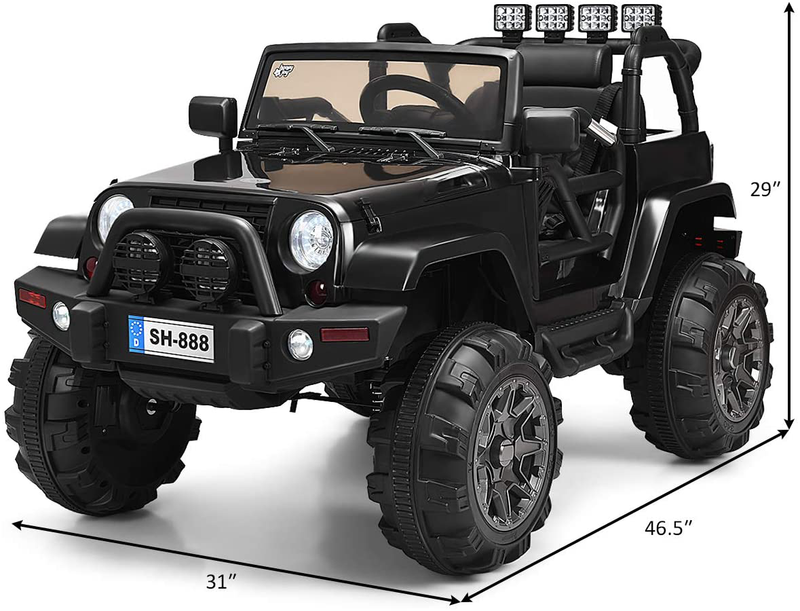 Load image into Gallery viewer, 12V Battery Powered Ride-On Truck for Kids with Remote Control, LED Lights, and Music
