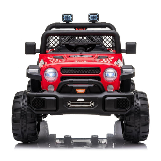 12V Battery Powered Ride On Truck with 2 Front LED Lights - Perfect Gift for Kids