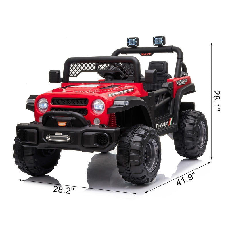 Load image into Gallery viewer, 12V Battery Powered Ride On Truck with 2 Front LED Lights - Perfect Gift for Kids
