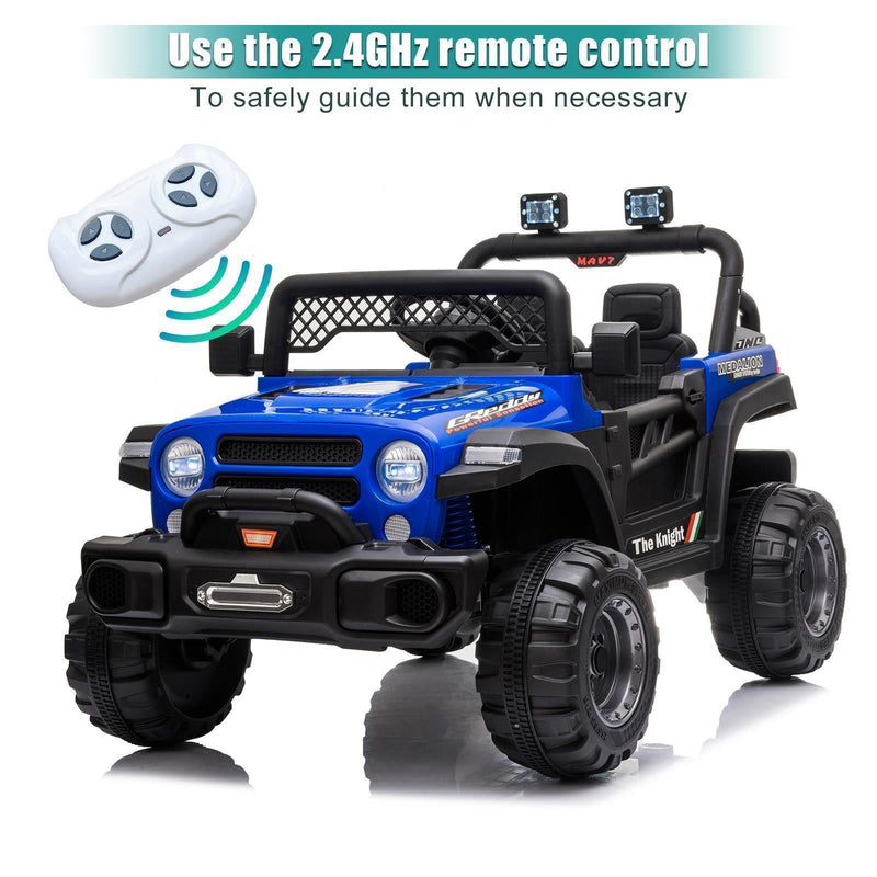 Load image into Gallery viewer, 12V Battery Powered Ride On Truck with 2 Front LED Lights - Perfect Gift for Kids
