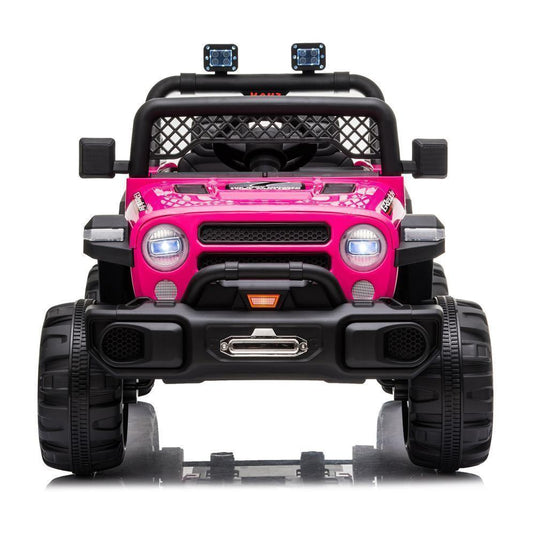 12V Battery Powered Ride On Truck with 2 Front LED Lights - Perfect Gift for Kids