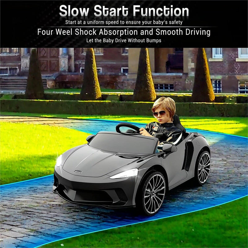 Load image into Gallery viewer, 12V Battery Powered Sports Car for Kids with LED Headlights - Black
