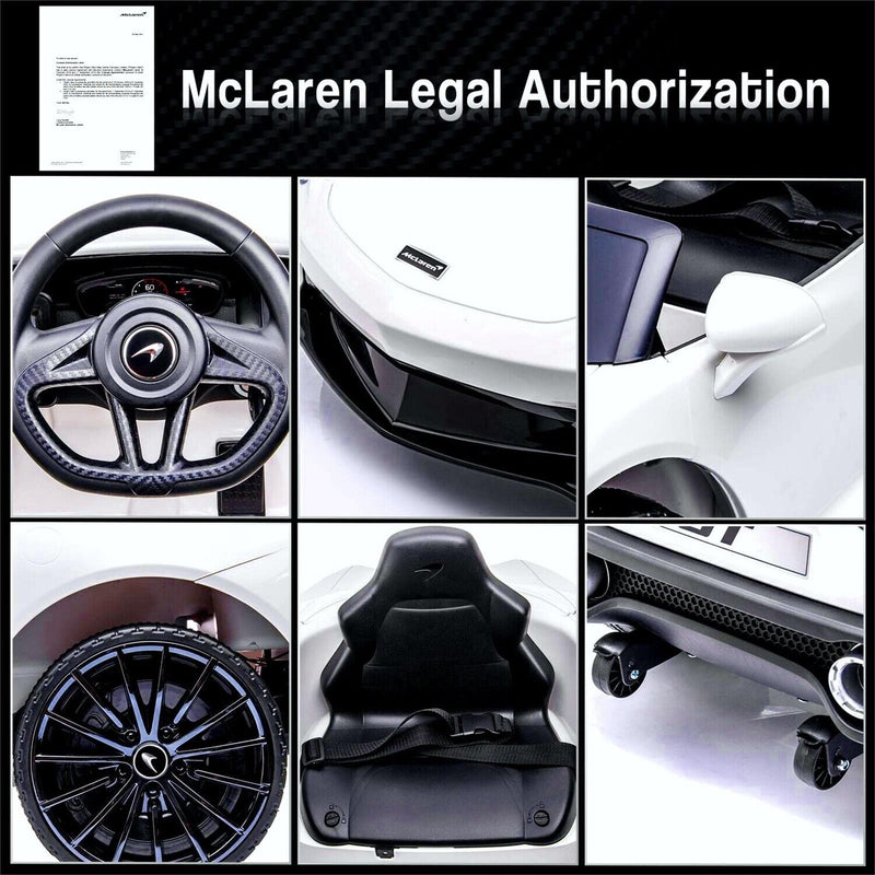Load image into Gallery viewer, 12V Battery Powered Sports Car for Kids with LED Headlights and 2 Speeds - White
