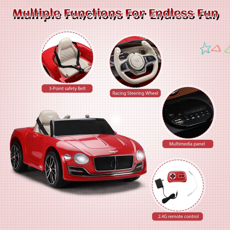 Load image into Gallery viewer, 12V Electric Bentley Style Ride On Car for Kids with Remote Control and AUX
