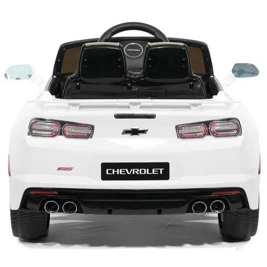 12V Chevrolet Camaro SS Ride-On Car with EVA Rubber Tires, Open Doors, 3 Speeds, and Remote Control