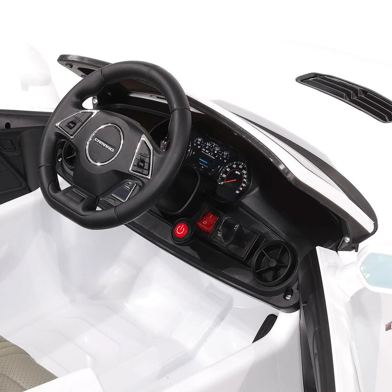 Load image into Gallery viewer, 12V Chevrolet Camaro SS Ride-On Car with EVA Rubber Tires, Open Doors, 3 Speeds, and Remote Control
