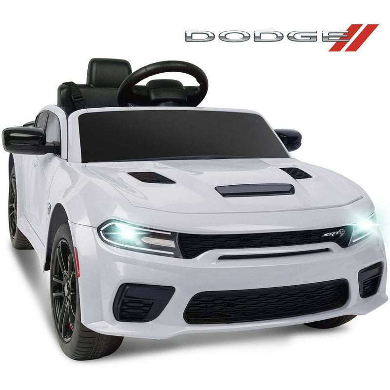 Load image into Gallery viewer, 12V Dodge Charger SRT Hellcat Ride-On Toy with Remote Control, MP3, and LED Lights for Kids
