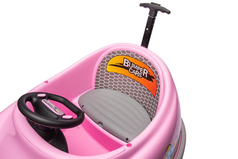 Load image into Gallery viewer, 12V Dual Drive Electric Ride-On Bumper Car for Kids with Pushrod and Dinner Plate Design
