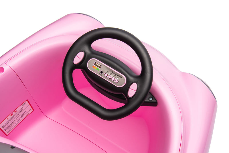 Load image into Gallery viewer, 12V Dual Drive Electric Ride-On Bumper Car for Kids with Pushrod and Dinner Plate Design
