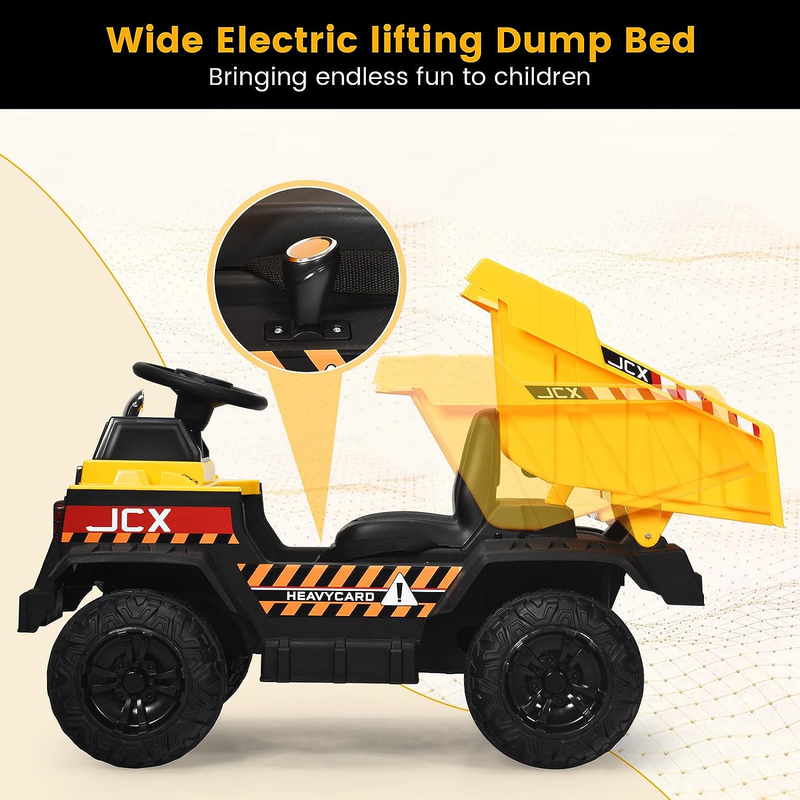 Load image into Gallery viewer, 12V Dump Truck Ride-On with Remote Control, Music, Horn, USB, and AUX
