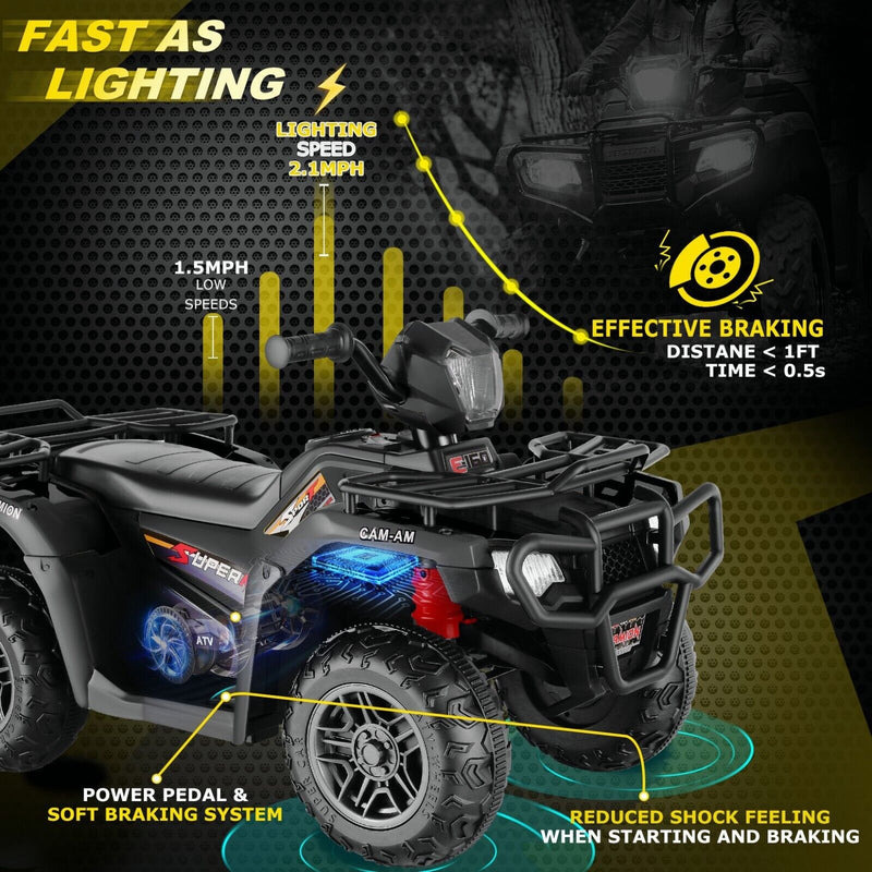 Load image into Gallery viewer, Electric 4-Wheeler Quad for Kids with 12V Battery and Dual 30W Motors
