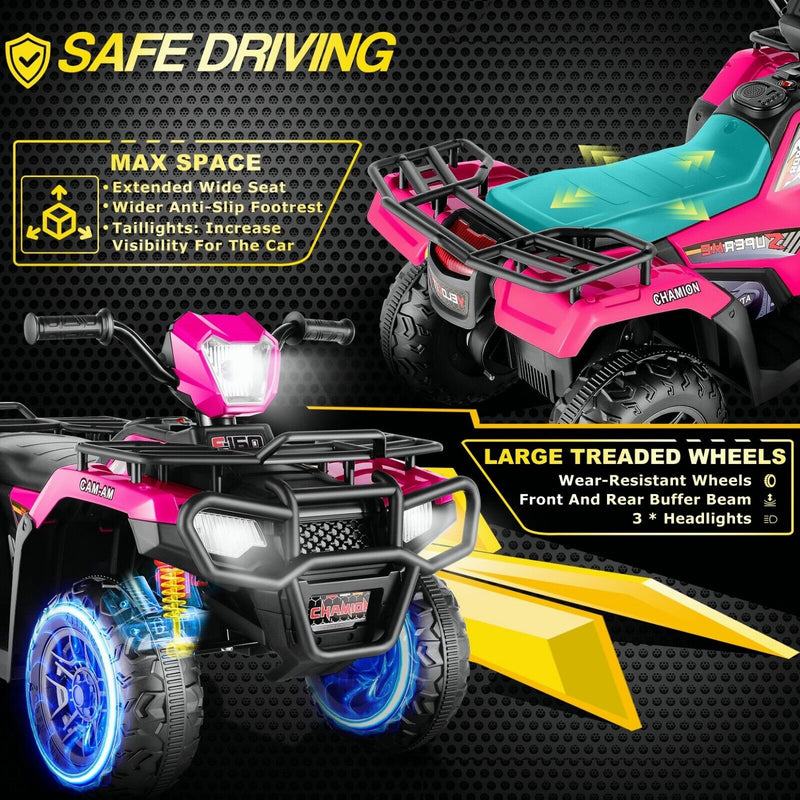 Load image into Gallery viewer, 12V Battery Powered Electric ATV Quad Ride-On Car for Kids - Fun and Adventure on Wheels!

