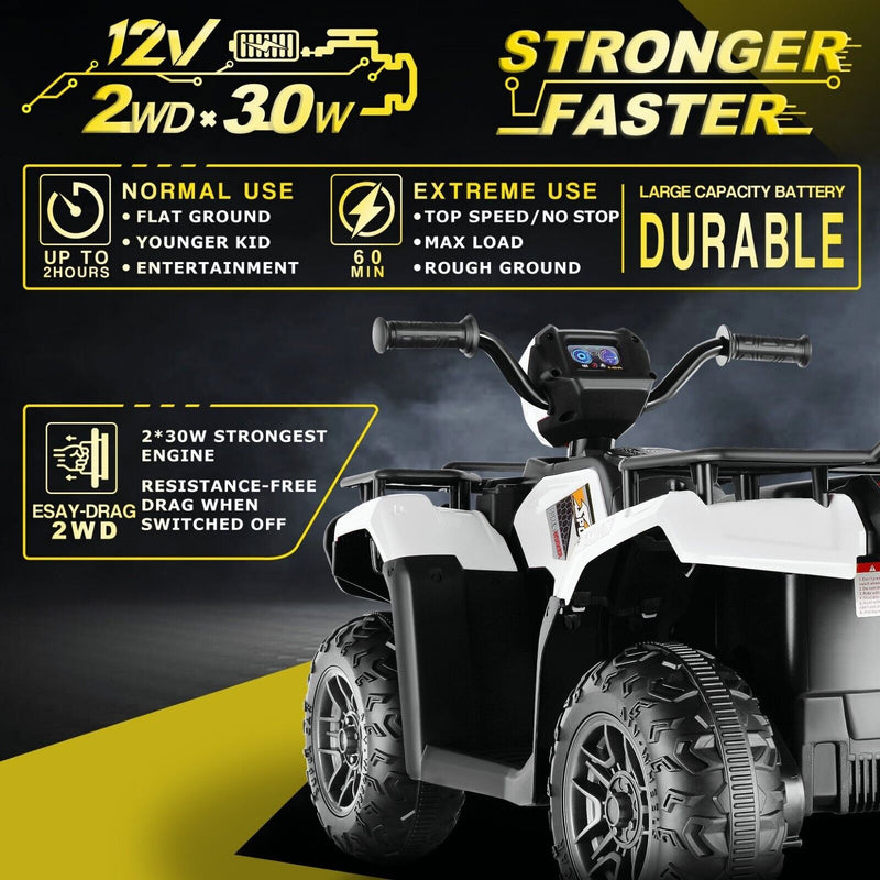 Load image into Gallery viewer, 12V Battery Powered Electric ATV Quad Ride-On Car for Kids - Fun and Adventure on Wheels!
