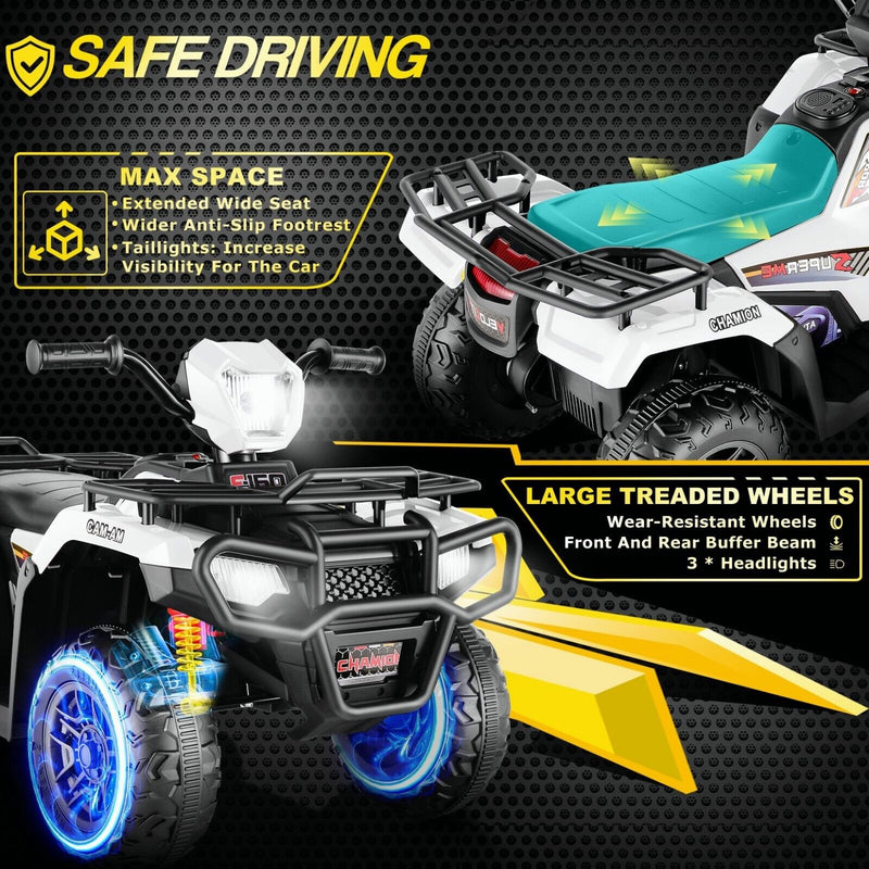 Load image into Gallery viewer, 12V Battery Powered Electric ATV Quad Ride-On Car for Kids - Fun and Adventure on Wheels!
