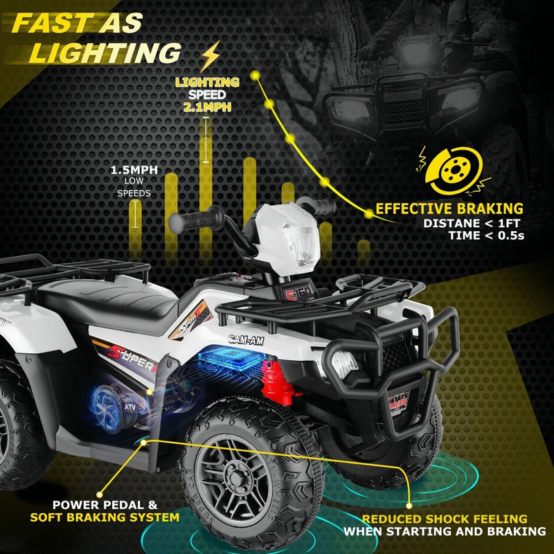 Load image into Gallery viewer, 12V Battery Powered Electric ATV Quad Ride-On Car for Kids - Fun and Adventure on Wheels!
