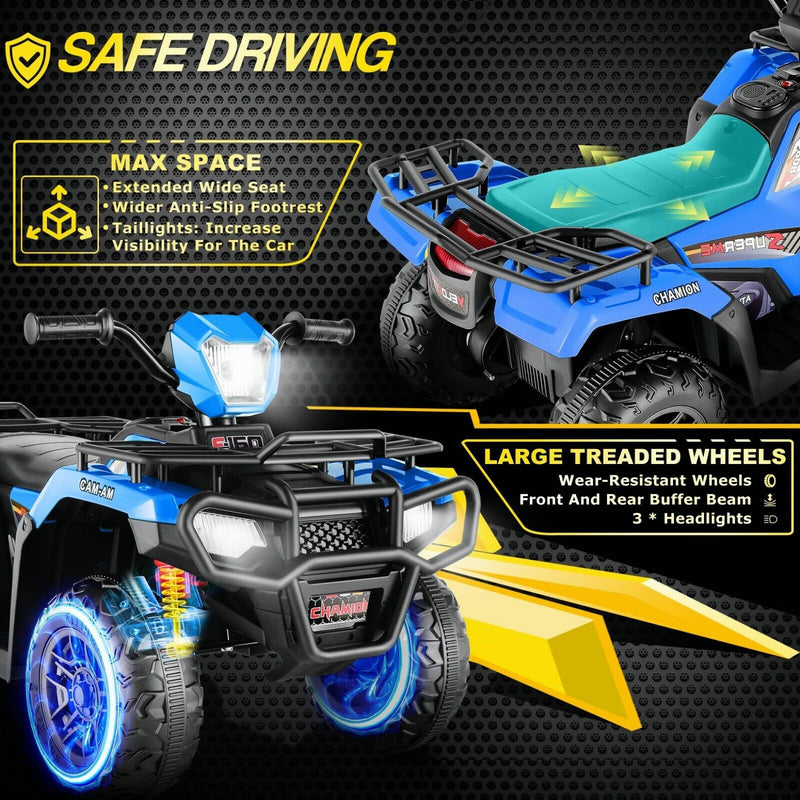 Load image into Gallery viewer, 12V Battery Powered Electric ATV Quad Ride-On Car for Kids - Fun and Adventure on Wheels!
