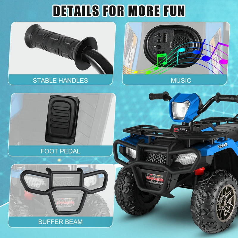 Load image into Gallery viewer, 12V Electric ATV Ride-On Toy Car with USB/MP3 for Kids Ages 3-6
