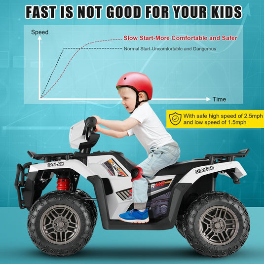 12V Electric ATV Ride-On Toy Car with USB/MP3 for Kids Ages 3-6