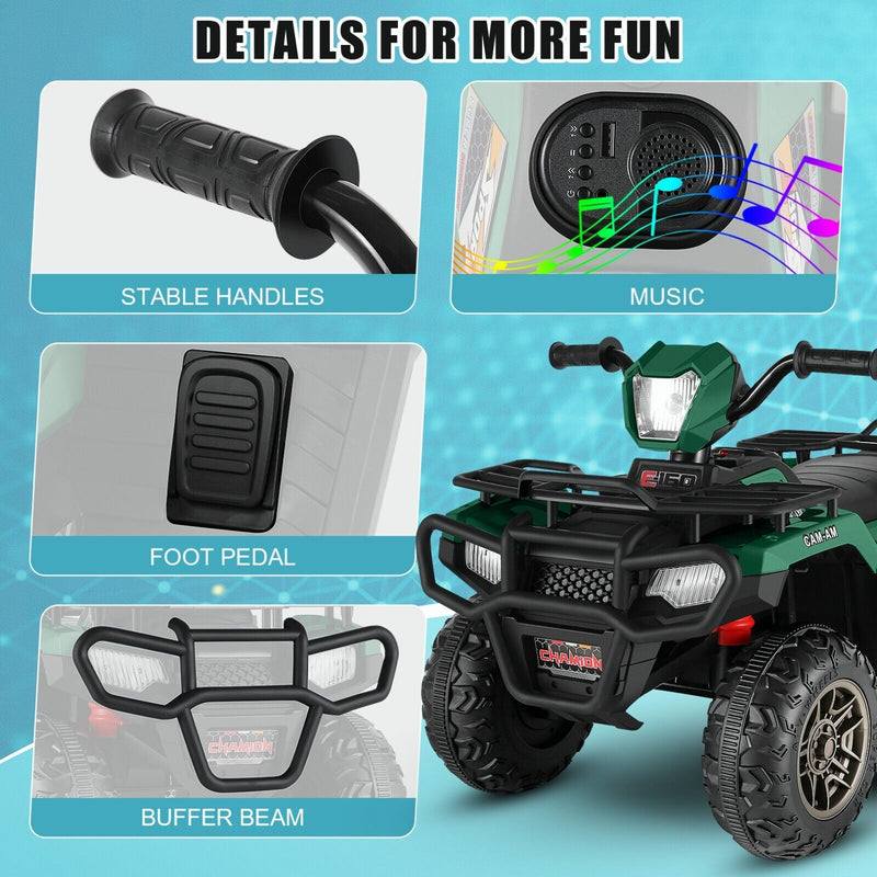 Load image into Gallery viewer, 12V Electric ATV Ride-On Toy Car with USB/MP3 for Kids Ages 3-6

